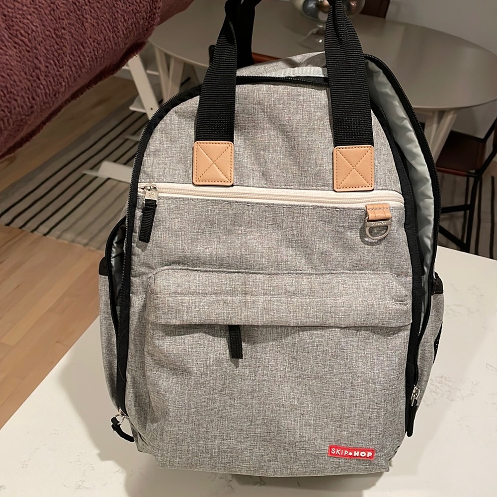 Skiphop Grey Diaper Bag